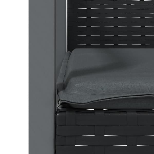 vidaXL spisebordssæt til haven 9 dele med hynder polyrattan og stål