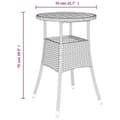 Miniatyrbillede 8 af 9: vidaXL bistrosæt til haven 3 dele med hynder polyrattan grå