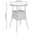 Miniatyrbillede 9 af 10: vidaXL bistrosæt til haven 3 dele med hynder polyrattan sort