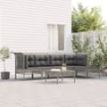 Miniatyrbillede 2 af 10: vidaXL loungesæt til haven 6 dele med hynder polyrattan grå