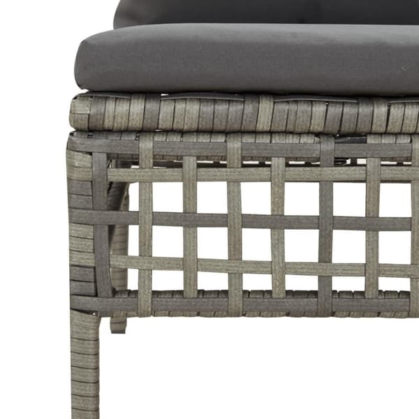 vidaXL loungesæt til haven 8 dele med hynder polyrattan grå