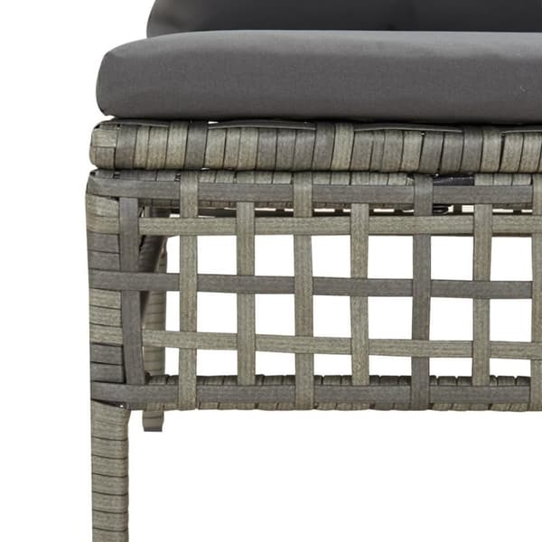 vidaXL loungesæt til haven 6 dele med hynder polyrattan grå