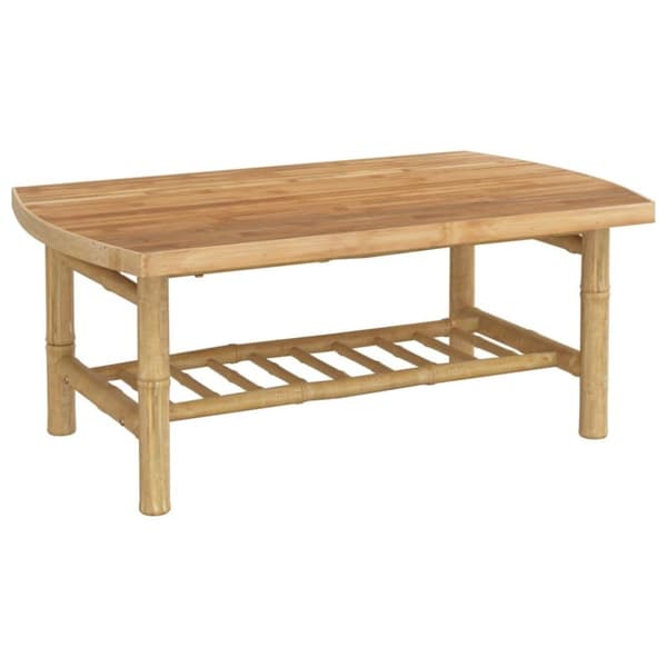 vidaXL Loungegrupp 4 delar gräddvita dynor bambu