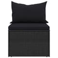 Miniatyrbillede 10 af 11: vidaXL sofasæt til haven 4 dele med hynder polyrattan sort