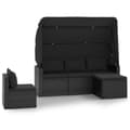 Miniatyrbillede 1 af 11: vidaXL sofasæt til haven 4 dele med hynder polyrattan sort
