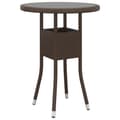 Miniatyrbilde 5 av 8: vidaXL Hagebistrosett 3 deler polyrotting og herdet glass brun