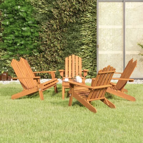 vidaXL Adirondack loungesett 5 deler heltre akasie