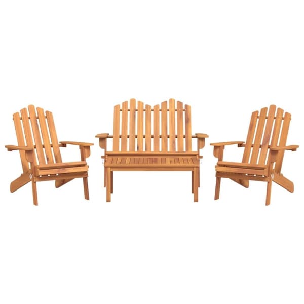 vidaXL Adirondack loungesett 4 deler heltre akasie