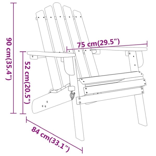 vidaXL Adirondack loungesett 4 deler heltre akasie