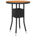 Miniatyrbilde 4 av 8: vidaXL Hagebistrosett 3 deler polyrotting og heltre svart