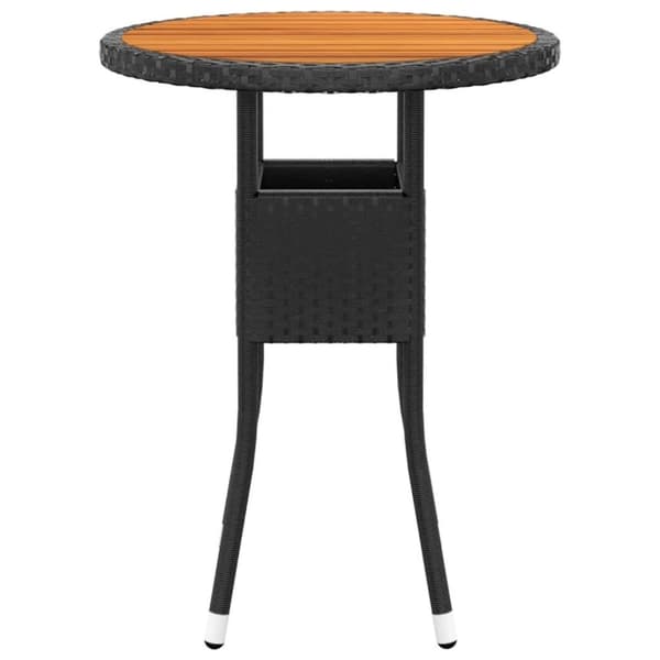 vidaXL Hagebistrosett 3 deler polyrotting og heltre svart
