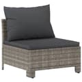Miniatyrbillede 3 af 10: vidaXL midtermodul til havesofa med hynde polyrattan grå