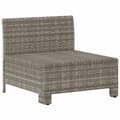 Miniatyrbillede 4 af 10: vidaXL midtermodul til havesofa med hynde polyrattan grå