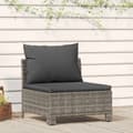 Miniatyrbillede 2 af 10: vidaXL midtermodul til havesofa med hynde polyrattan grå