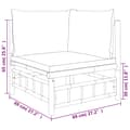 Miniatyrbild 8 av 11: vidaXL Loungegrupp 5 delar gräddvita dynor bambu