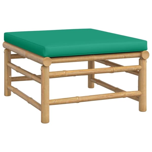 vidaXL Loungegrupp 5 delar gröna dynor bambu