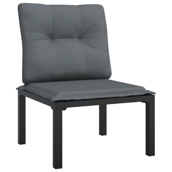 vidaXL loungesæt til haven 6 dele med hynder polyrattan sort og grå