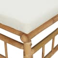 Miniatyrbillede 5 af 6: vidaXL hjørnemoduler til havesofa 2 stk. med cremehvide hynder bambus