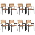 Miniatyrbilde 3 av 9: vidaXL Hagespisegruppe 9 deler heltre akasie og metal