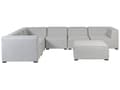Miniatyrbillede 5 af 11: Loungesæt Grå Polyester 7 Personers Moderne Udendørs Modulsofa med Skammel Vandafvisende Havesofa Udendørs Lounge Hjørnesofa