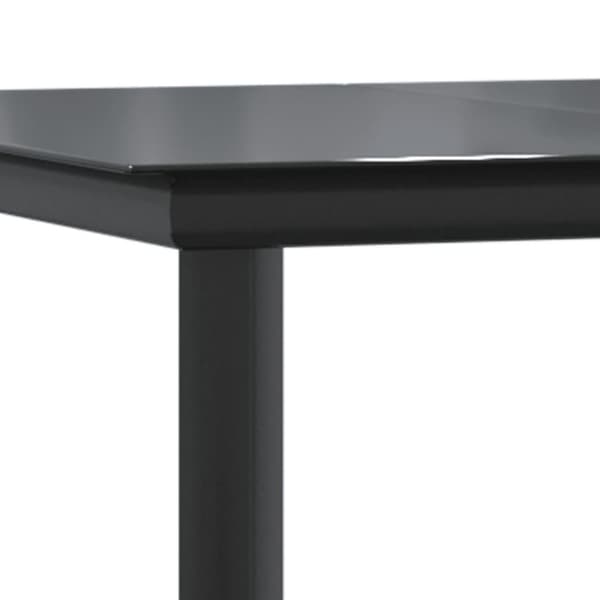 vidaXL Hagespisegruppe 5 deler svart stål og textilene