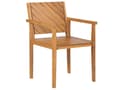 Miniatyrbilde 5 av 10: Utendørs spisegruppe Lyst akasietre Bord 180 x 90 cm 6 stoler med armlener Rustikk stil Hagemøbler Uteplass