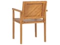 Miniatyrbilde 7 av 10: Utendørs spisegruppe Lyst akasietre Bord 180 x 90 cm 6 stoler med armlener Rustikk stil Hagemøbler Uteplass