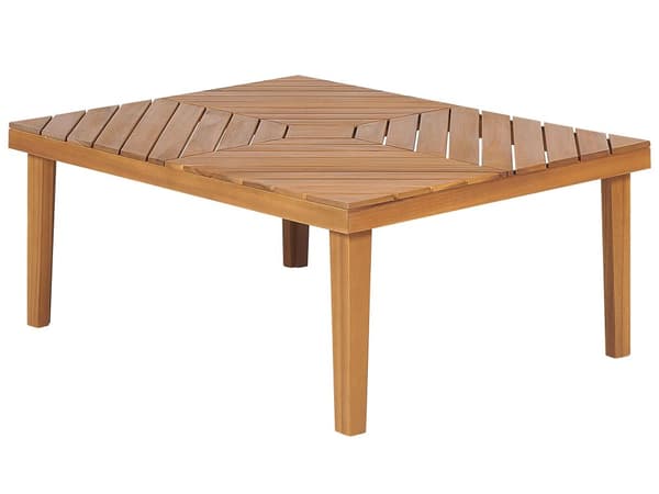 Hagesofasett Akasietre Lys beige puter 5-seter Sofabord Moderne design Utendørs