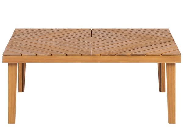 Hagesofasett Akasietre Lys beige puter 5-seter Sofabord Moderne design Utendørs
