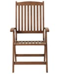 Miniatyrbild 4 av 10: Trädgårdsstol Mörkt Akaciaträ Justerbar Hopfällbar Modern Design Utomhus Trädgård