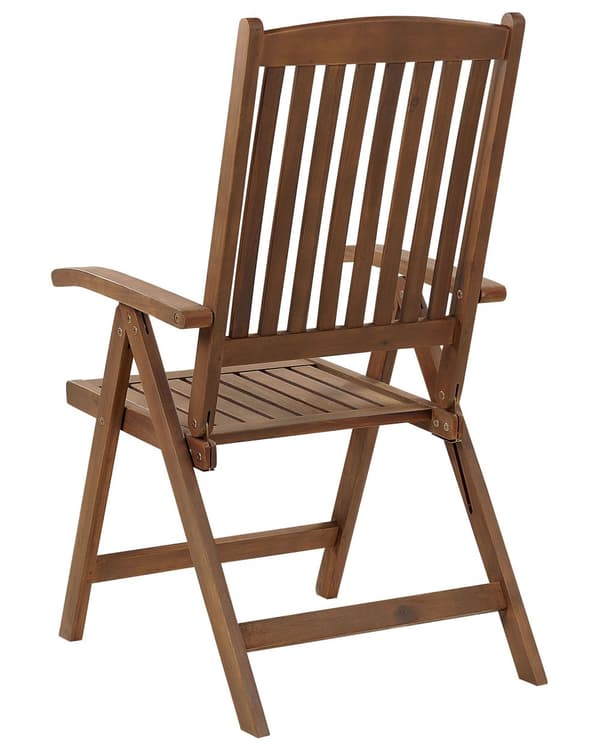 Trädgårdsstol Mörkt Akaciaträ Justerbar Hopfällbar Modern Design Utomhus Trädgård