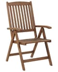 Miniatyrbild 1 av 10: Trädgårdsstol Mörkt Akaciaträ Justerbar Hopfällbar Modern Design Utomhus Trädgård