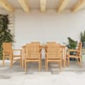 Miniatyrbillede 1 af 11: vidaXL Matgrupp för trädgården 7 delar massiv teak