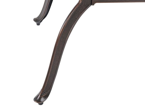 Utegrupp med Parasoll Brun Aluminium Bord Utomhus 4 Stolar Sittdynor Retro Stil