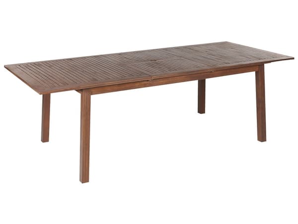 Hagespisesett spisegruppe Lyst akasietre Grå 1 bord 8 sammenleggbare stoler Hage Terrasse Utemøbler Tidløst design