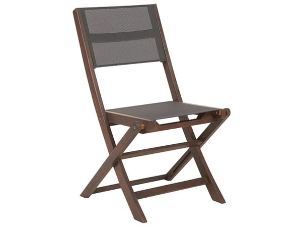Hagespisesett spisegruppe Lyst akasietre Grå 1 bord 8 sammenleggbare stoler Hage Terrasse Utemøbler Tidløst design