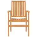 Miniatyrbilde 5 av 11: vidaXL Hagespisegruppe 5 deler heltre teak