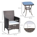 Miniatyrbillede 4 af 7: Rootz Havemøbler - Sidebord - Rattan Havesæt - Sofabord - Poly Rattan - Brun - 60 x 58,5 x 89,5 cm