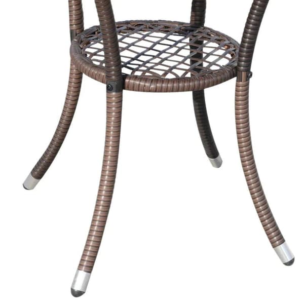 Rootz Havemøbler - Sidebord - Rattan Havesæt - Sofabord - Poly Rattan - Brun - 60 x 58,5 x 89,5 cm