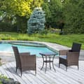 Miniatyrbillede 2 af 7: Rootz Havemøbler - Sidebord - Rattan Havesæt - Sofabord - Poly Rattan - Brun - 60 x 58,5 x 89,5 cm