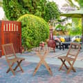 Miniatyrbild 2 av 7: Rootz Sittset - 3-delat Furuträdgårdsset - Bistrobordsset - 3-delat Sittset - 1 bord - 2 stolar - Furu - Naturlig