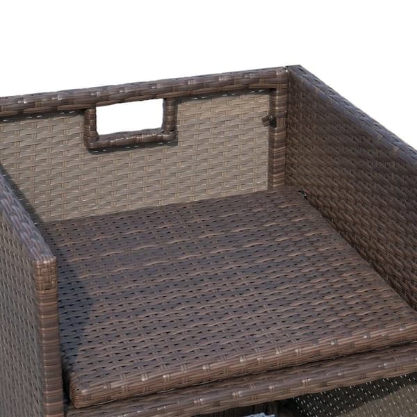 Rootz polyrottinki istuin - ruskea, kerma - pe, alumiini, polyesteri - 47,24 cm x 47,24 cm x 29,13 cm