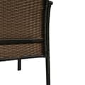 Miniatyrbillede 5 af 5: Rootz Poly Rattan Havemøbelsæt - 4-delt Rottesofasæt - Siddegruppe - Siddesæt til pause - Lounge tebord med sofa - Siddepude - Stål - Brun + Cremehvid