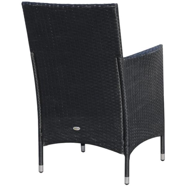 Rootz Mukwonaga Havesæt - To stole - Sidebord - Siddegruppe - Sædehynde - Polyrattan - Sort - Hvid