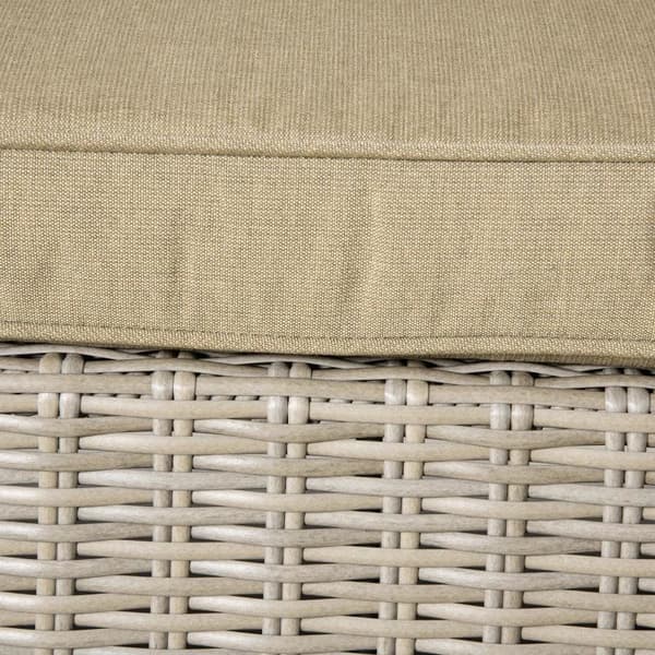 Rootz 4 kpl. Polyrottinki puutarhakalusteet - Puutarhasetti - Loungesetti - Olohuoneen kalusteet sohvapöydällä - Istuintyyny - Khaki/Beige - 150L x 75