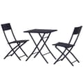 Miniatyrbillede 3 af 11: Rootz Havemøbelsæt - Sort - Metal, Pe, Polyrattan - 23,62 cm x 23,62 cm x 28,34 cm