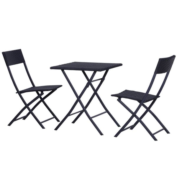Rootz Havemøbelsæt - Sort - Metal, Pe, Polyrattan - 23,62 cm x 23,62 cm x 28,34 cm