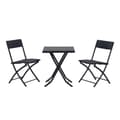 Miniatyrbillede 6 af 11: Rootz Havemøbelsæt - Sort - Metal, Pe, Polyrattan - 23,62 cm x 23,62 cm x 28,34 cm
