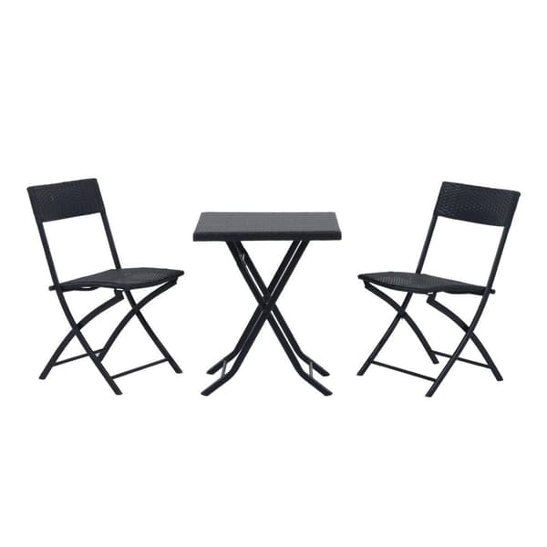 Rootz Havemøbelsæt - Sort - Metal, Pe, Polyrattan - 23,62 cm x 23,62 cm x 28,34 cm