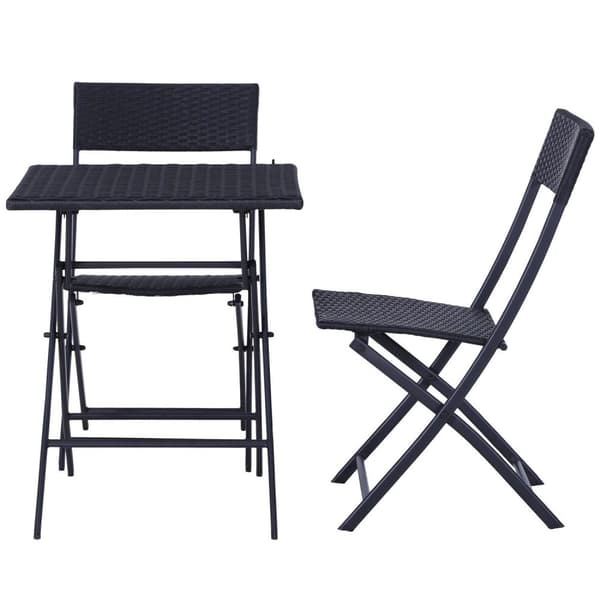 Rootz Havemøbelsæt - Sort - Metal, Pe, Polyrattan - 23,62 cm x 23,62 cm x 28,34 cm